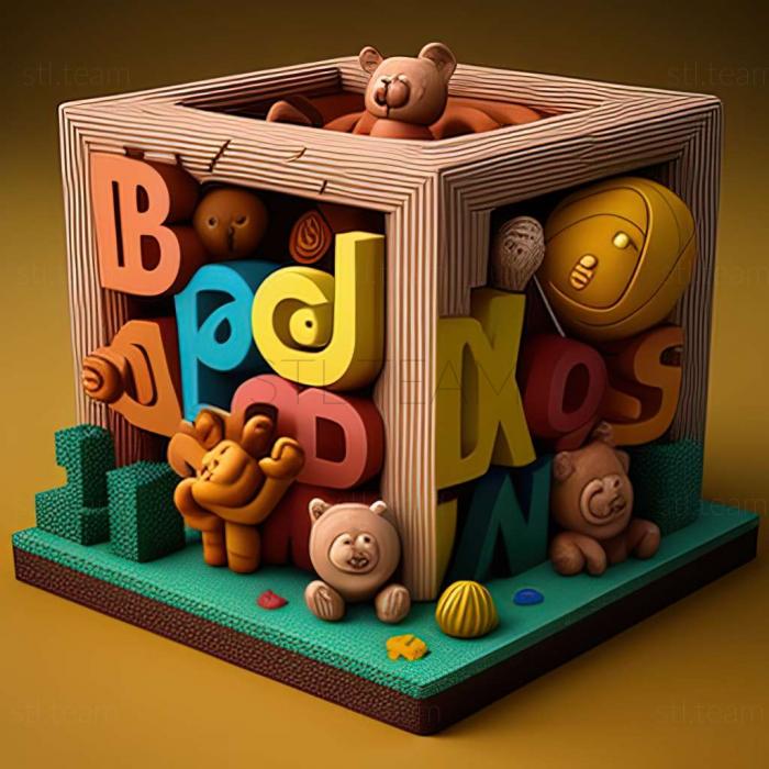 3D модель Игра ABC Cubes Teddys Playground (STL)